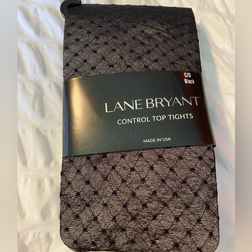 Lane Bryant Black Control Top Tights NWT